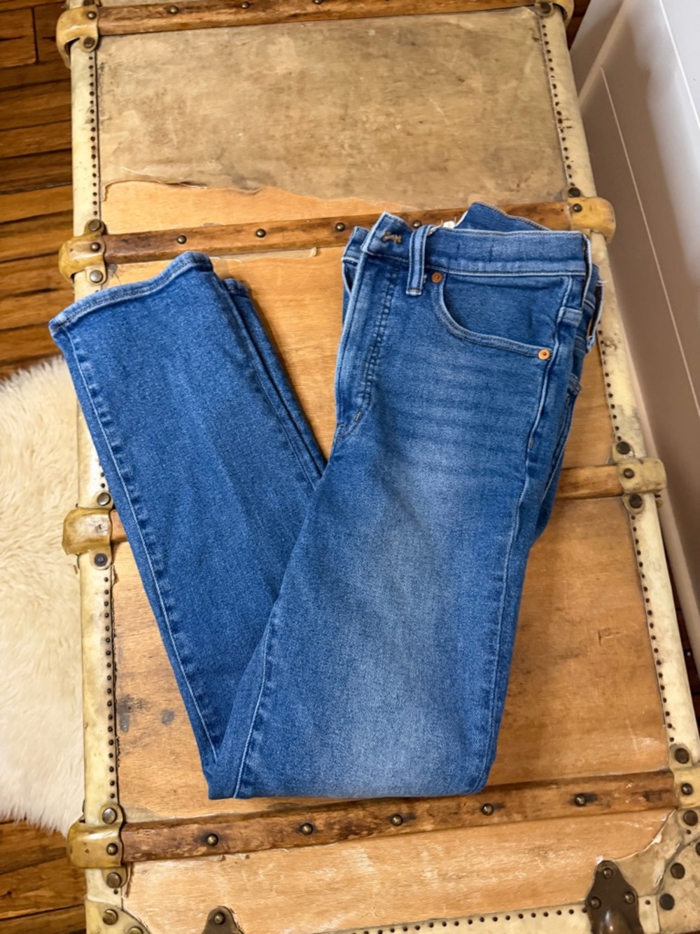Madewell Skinny Jeans in Mid Blue Wash